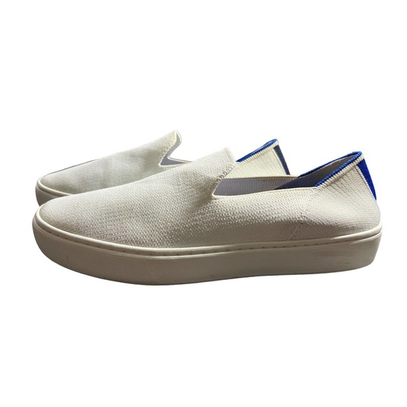 Rothy's Bright White Knit Womens Size 7.5 The Original Slip On Sneaker‎ Shoe - Picture 1 of 7